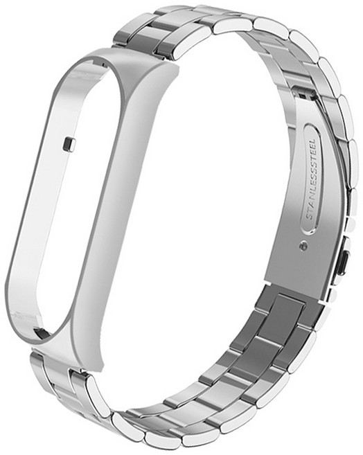 루아러블 갤럭시 핏2 프리미엄 체인 메탈 스트랩, 실버, 1개