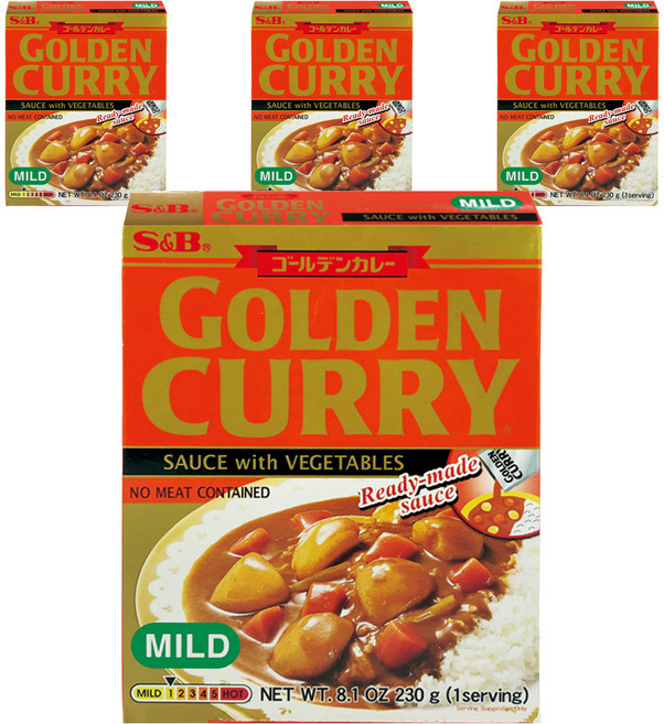 에스앤비 골든카레 소스 위드 베지터블 순한맛, 4개, 230g