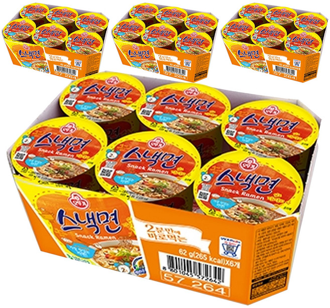 오뚜기 스낵면 컵 62g, 24개