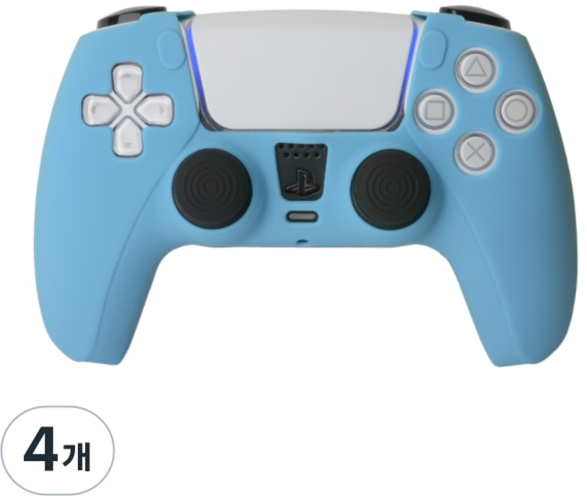 안녕마켓 PS5 전용 듀얼센스 컬트롤러 패드 실리콘케이스, 블루, 4개