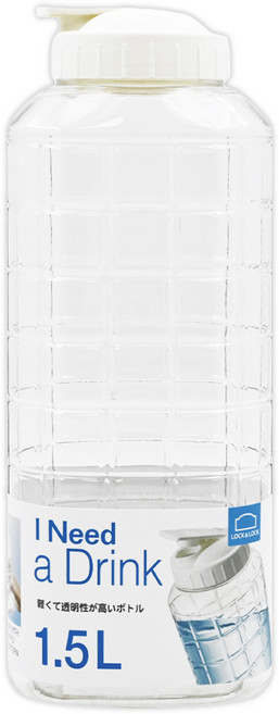 LocknLock 樂扣樂扣 PET水壺, 白色, 1.5L, 1個