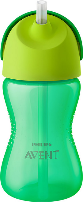 PHILIPS 飛利浦 AVENT 新安怡 防漏吸管杯 12個月以上, 綠色, 300ml, 1個
