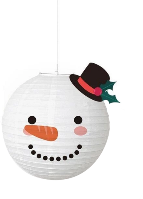 DIY聖誕創意卡通燈籠 雪人 3歲以上適用, 1個