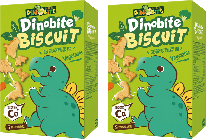 DiNOBiTE 恐龍咬 蔬菜餅 款式隨機, 蔬菜, 60g, 2個