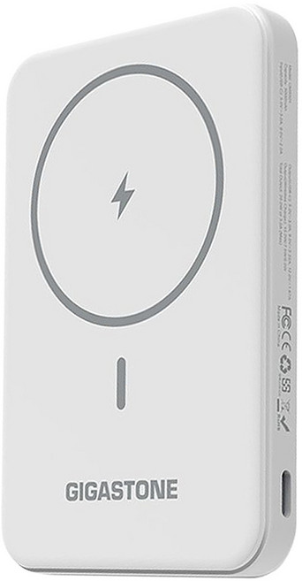 GIGASTONE 立達 磁吸無線行動電源 5000mAh 15W, MP-5000 GO, 白色