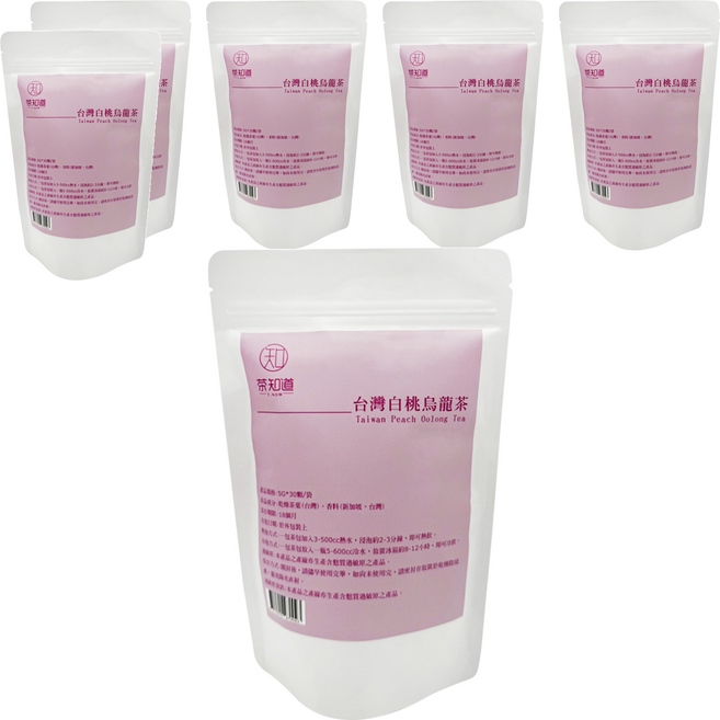 T.NOW 茶知道 台灣白桃烏龍茶, 5g, 30顆, 6袋