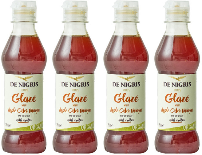 데니그리스 유기농 애플 사이다 비니거 글레이즈, 250ml, 4개