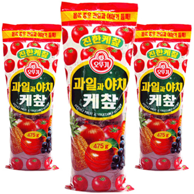 OTOKI 不倒翁 蔬果番茄醬, 475g, 3條