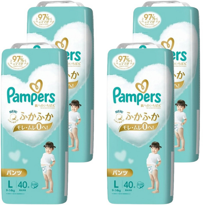 Pampers 幫寶適 日本境內版 褲型尿布 9~14kg, L, 160片