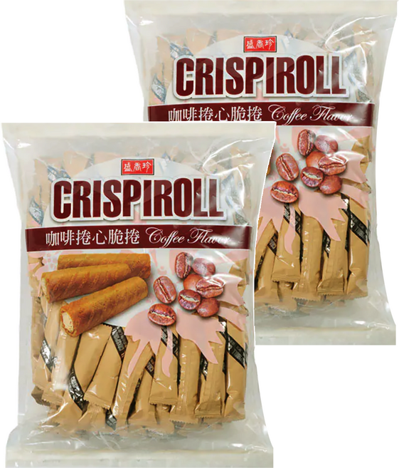 盛香珍 咖啡捲心脆捲, 500g, 2袋