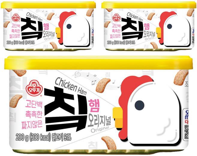 OTOKI 不倒翁 原味雞肉午餐肉罐頭, 200g, 3罐