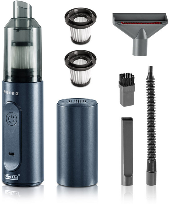 홈리아 무선 미니 청소기, HA-6KC, 미드나잇블루