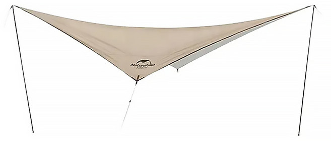 Naturehike 挪客 菱形天幕 塗銀版 附鍍鋅鐵管 + 夜光地釘 + 風繩 CNH22ZP009 5kg, 流沙金, 1組