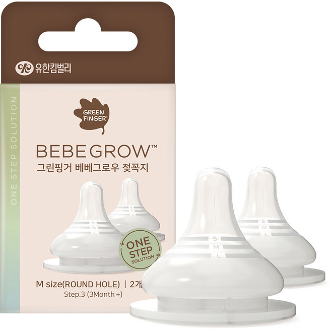 베베그로우 젖꼭지 2p, M(3~6개월), 1개