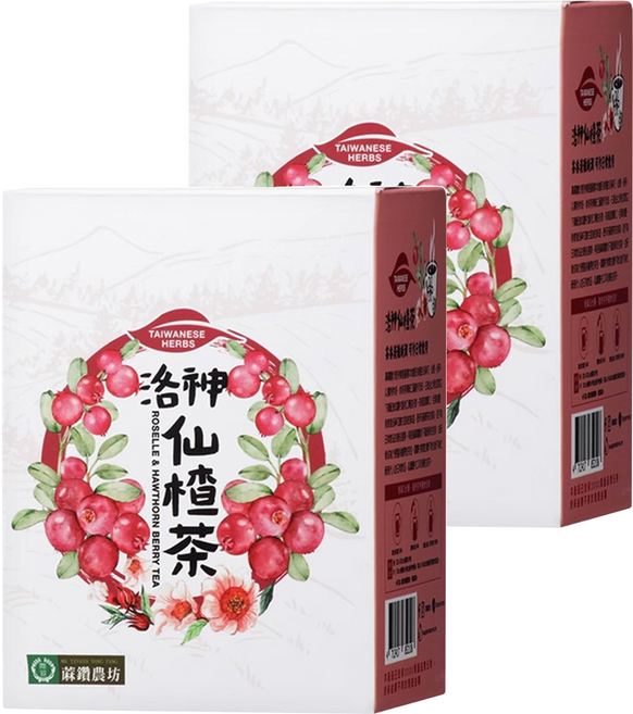 蔴鑽農坊 洛神仙楂茶, 2個, 2g, 12個裝