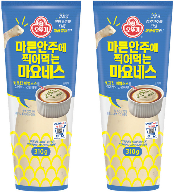 오뚜기 마른안주에 찍어먹는 마요네스, 310g, 2개