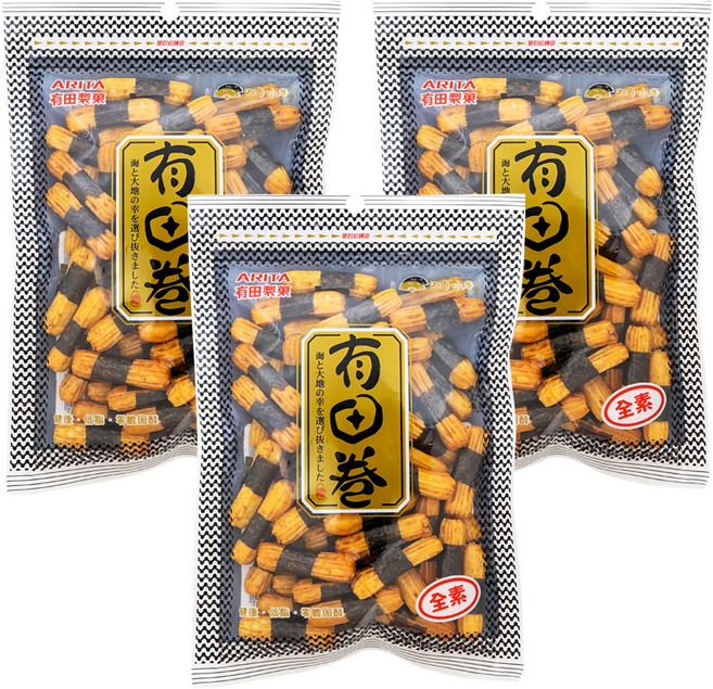 ARITA 有田製菓 海苔小卷, 50g, 3包