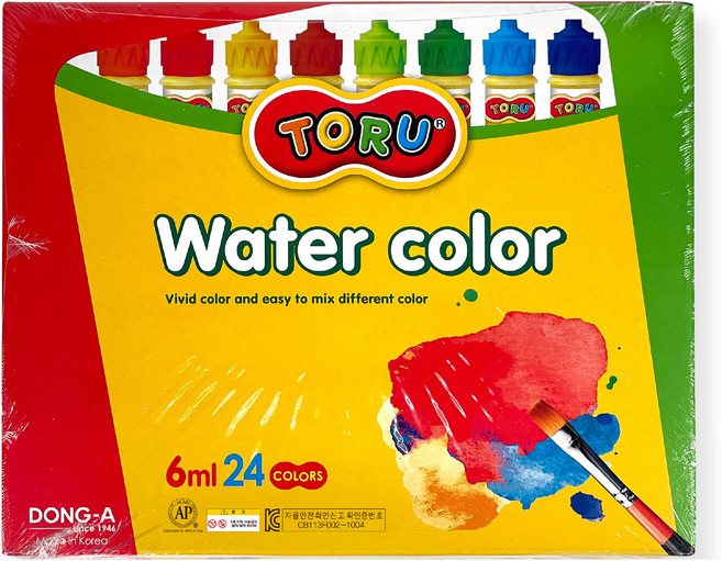 동아 토루 수채화 물감, 6ml, 24색
