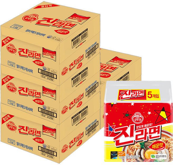 오뚜기 진라면 매운맛 120g, 160개