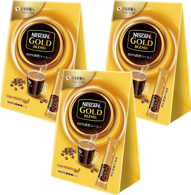 NESCAFE 雀巢咖啡 金牌 微研磨咖啡純黑隨身包, 2g, 20包, 3袋