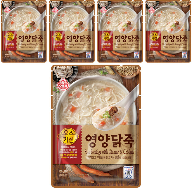 오뚜기 오즈 키친 영양 닭죽, 450g, 5개