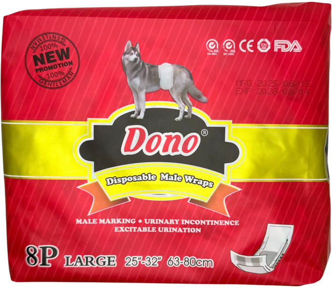 심사장 강아지 댕댕이 일회용 기저귀 수컷용, 대형, 10개입, 1개