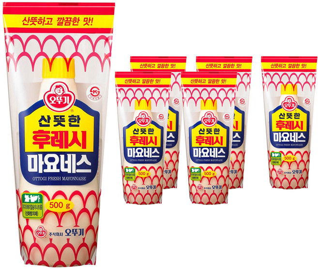오뚜기 후레시 마요네즈, 500g, 6개
