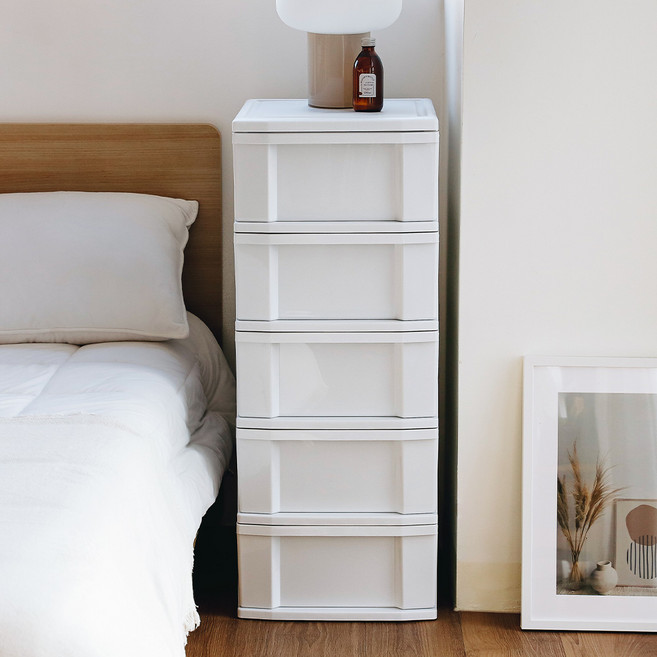 아이리스 와이드 서랍장 CLZ-505, 5단, 화이트