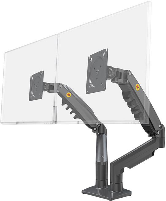 노스바유 듀얼 모니터암 거치대 NB F160, 매트차콜, 1개