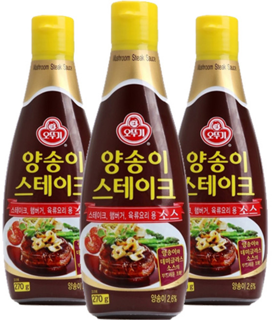 오뚜기 양송이 스테이크 소스, 270g, 3개