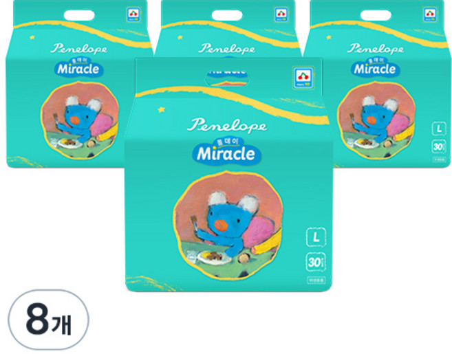 페넬로페 미라클 올데이 팬티형 기저귀 남여공용, 4단계, 240매