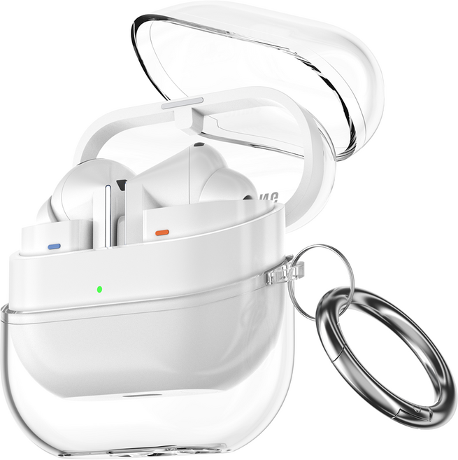 요거 갤럭시 버즈 클리어 젤리 키링 케이스, 투명, 1개, 갤럭시 버즈3 프로