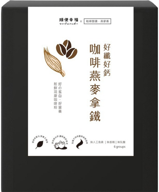 順便幸福 咖啡燕麥拿鐵隨身組 黑糖烤杏仁濾掛 8g + 燕麥植物奶粉 30g, 38g, 1套, 6個裝