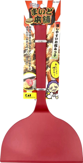 KAI 貝印 House 大阪燒尼龍鏟 DS-1024 耐熱160度, 紅色, 1支