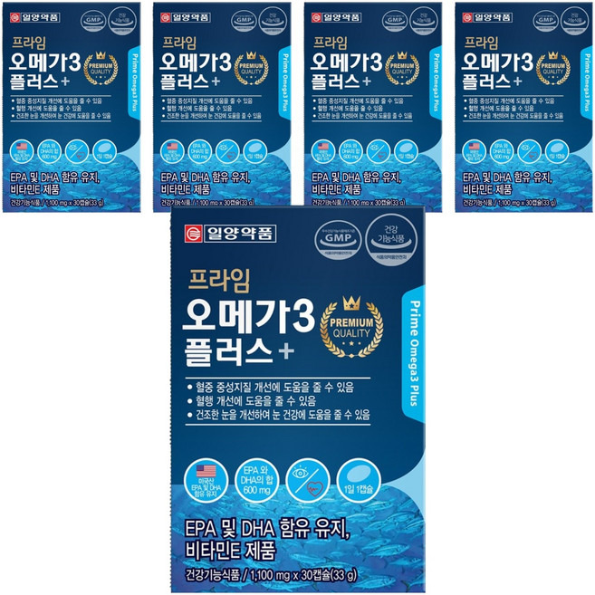 일양약품 프라임 오메가3 플러스, 30정, 5개