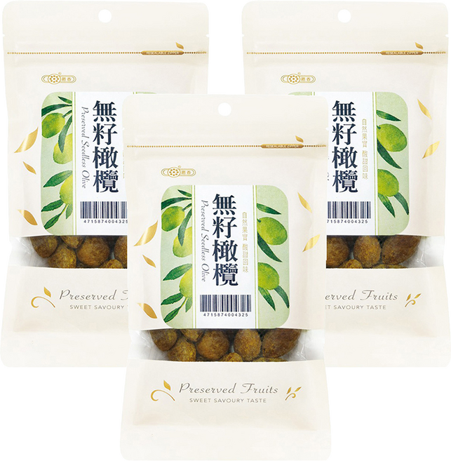 惠香 無籽橄欖, 110g, 3包