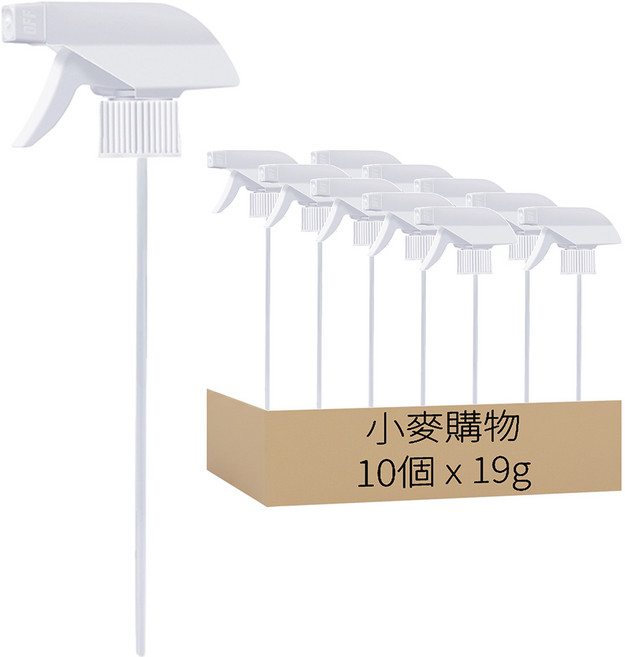 小麥購物 噴霧方型噴頭 Y838, 白色, 10個