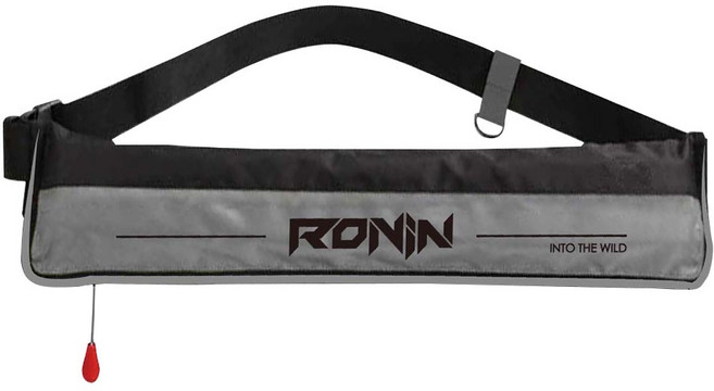 RONiN 獵漁人 INTO THE WILD 腰掛式充氣救生圈, 灰色