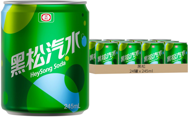 黑松 汽水, 245ml, 24罐
