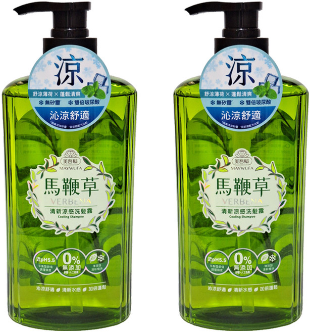 美吾髮 清新涼感洗髮露 馬鞭草, 700ml, 2瓶