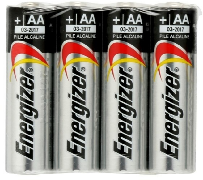 Energizer 勁量 鹼性3號AA電池, 4顆, 1包