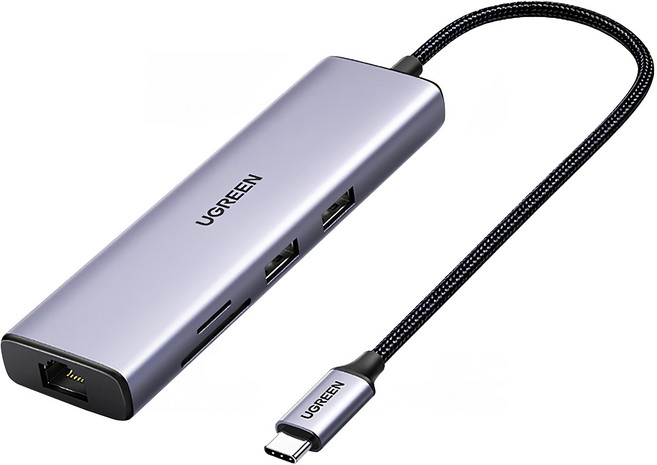 UGREEN 綠聯 七合一多功能 USB-C 集線器 4K 60Hz版, 1個, CM 60515