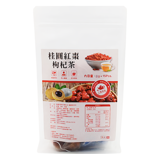 仁濟中藥 桂圓紅棗枸杞養生茶/養顏美容茶, 8g, 15包, 1袋