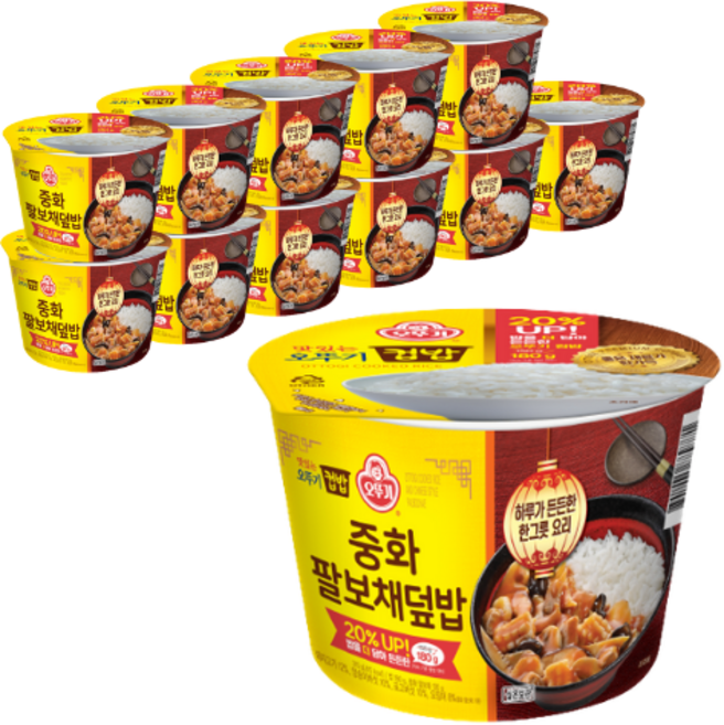 오뚜기 맛있는 컵밥 중화 팔보채덮밥, 310g, 12개
