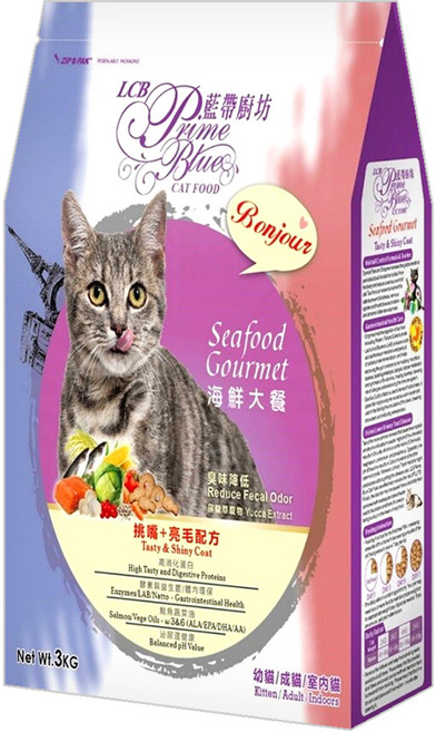 LCB 藍帶廚坊 配方 乾糧, 挑嘴 + 亮毛, 3kg, 1袋