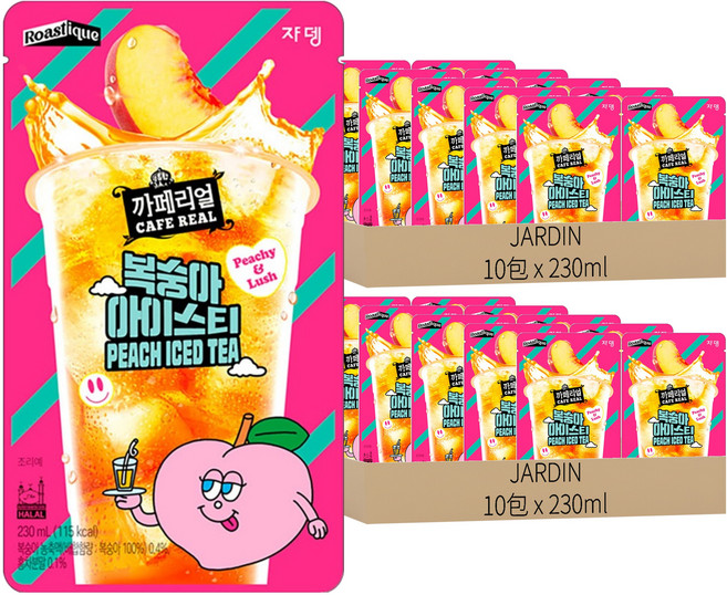 CAFE REAL JARDIN Cafereal 水蜜桃冰茶, 230ml, 20包