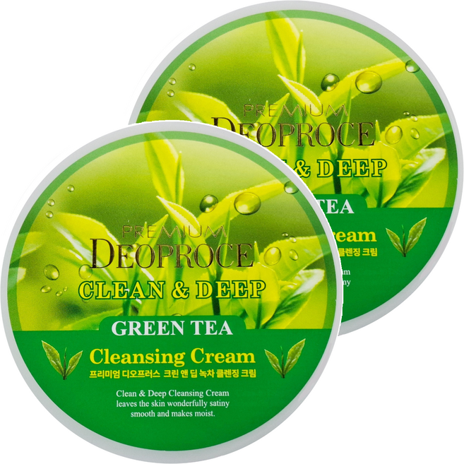 DEOPROCE 迪普詩 台灣公司貨 綠茶深層潔淨卸妝霜, 300g, 2罐