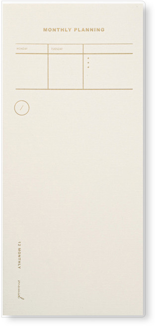 뮤니드 먼슬리 만년형 플래너, 아이보리, 1개
