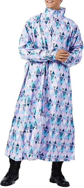 DongShen 東伸 戀戀三角大衣式雨衣, 粉紫色