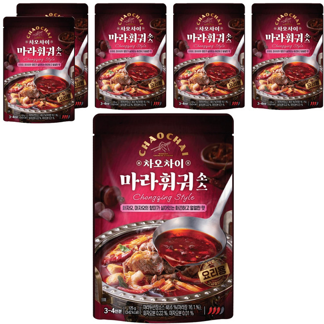 차오차이 마라 훠궈 소스, 125g, 6개